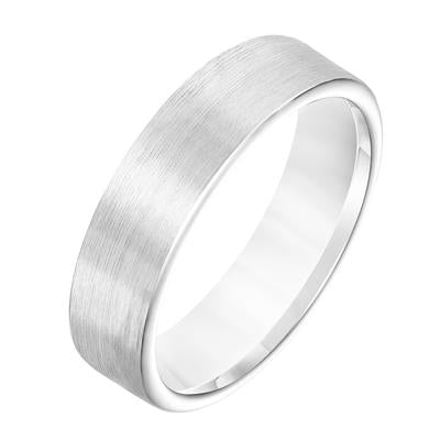 Low Dome Roll Edge Carved Wedding Band - 6mm