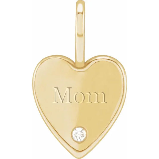 Mom Heart Charm/Pendant