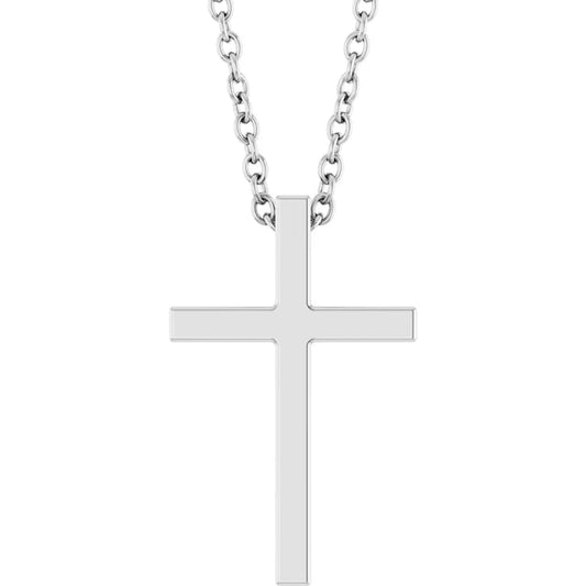 Platinum Cross Pendant & Chain