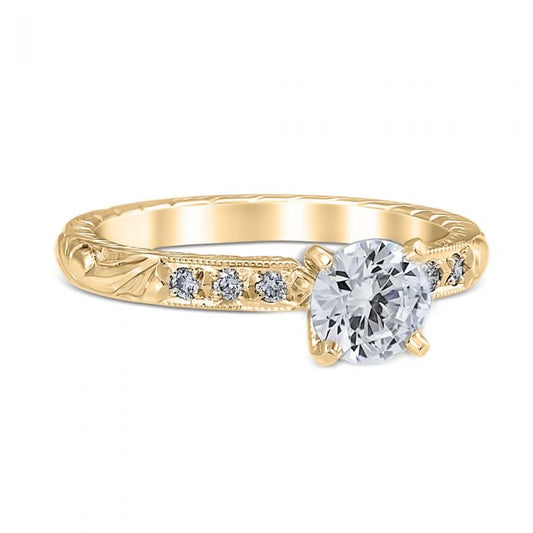 ALICE VINTAGE DESIGN ENGAGEMENT RING - YELLOW GOLD