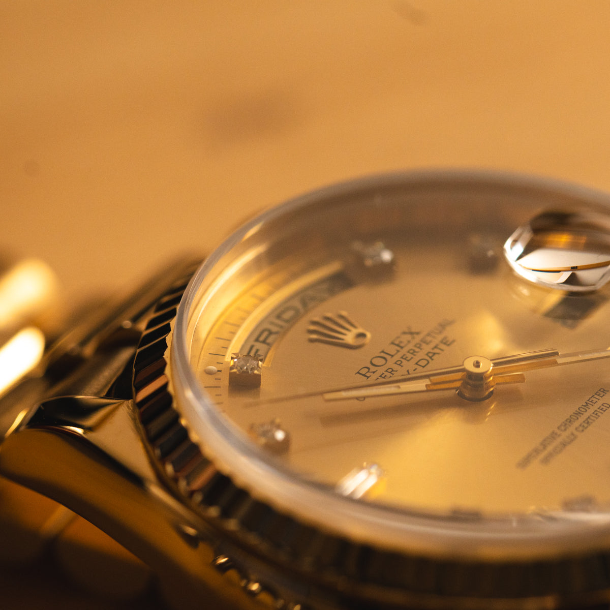 Rolex Day-Date President 36 - Champagne Diamond Dial