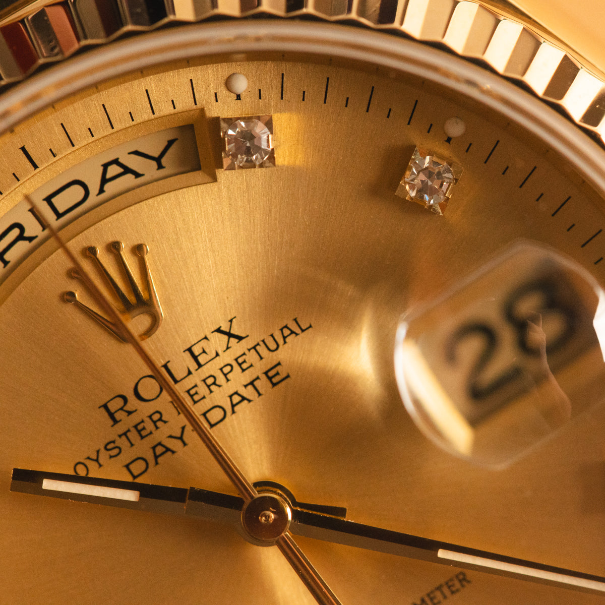 Rolex Day-Date President 36 - Champagne Diamond Dial