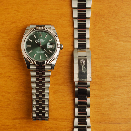 Rolex Datejust 41mm- Olive Green Dial - Jubilee & Oyster Bracelets - SOLD