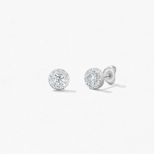 FULFILLMENT ROUND EARRINGS - WHITE GOLD