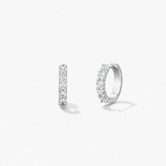 MINI HOOP EARRING - WHITE GOLD - .60ct