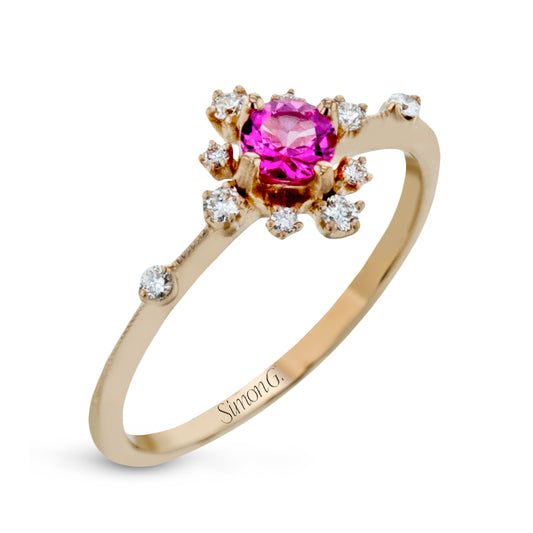 Paradise Pink Stone Ring in 18k Rose Gold