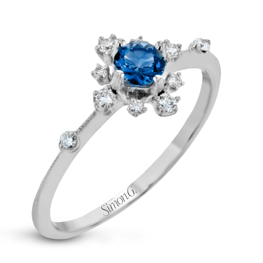 Paradise Sapphire Ring in 18k White Gold