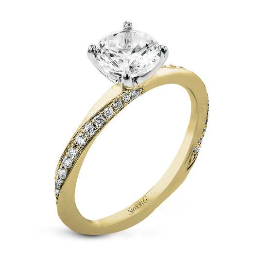 Diamond Twist Band Engagement Ring