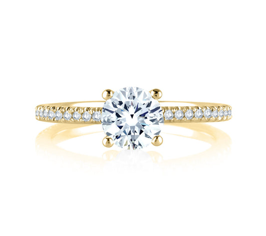 Ultra-Thin Diamond Band Engagement Ring