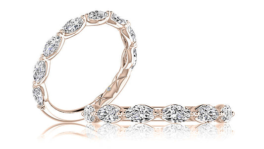 Marquise Diamond Stackable Band