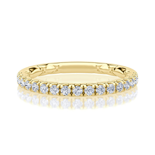 Classic Quilted Diamond Wedding Ring