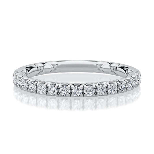 Classic Quilted Diamond Wedding Ring