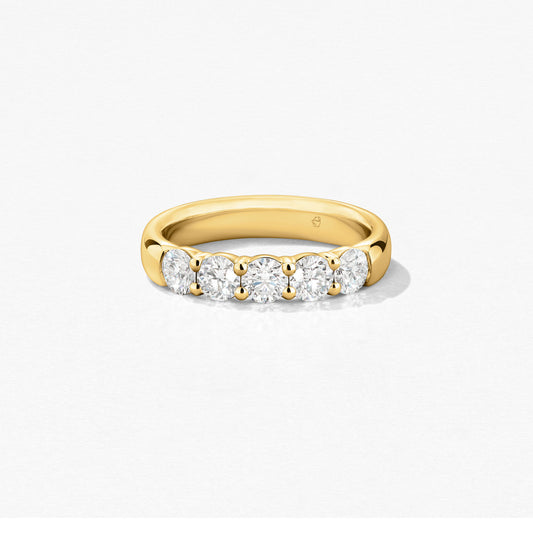 SIGNATURE 5-STONE BAND - YELLOW GOLD