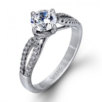 Split Band Diamond Engagement Ring