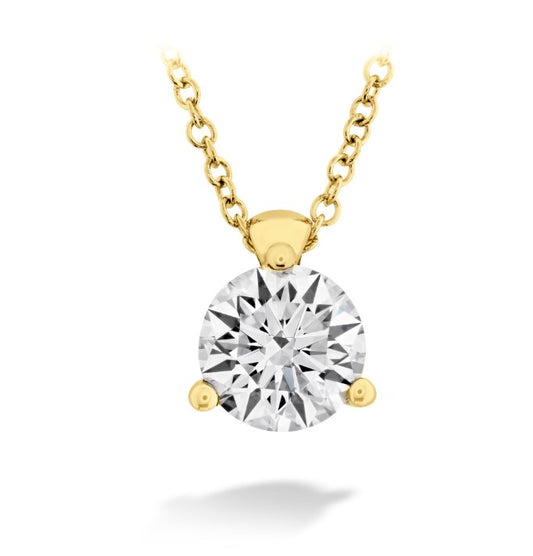 HOF CLASSIC 3 PRONG SOLITAIRE PENDANT - YELLOW GOLD - .33ct