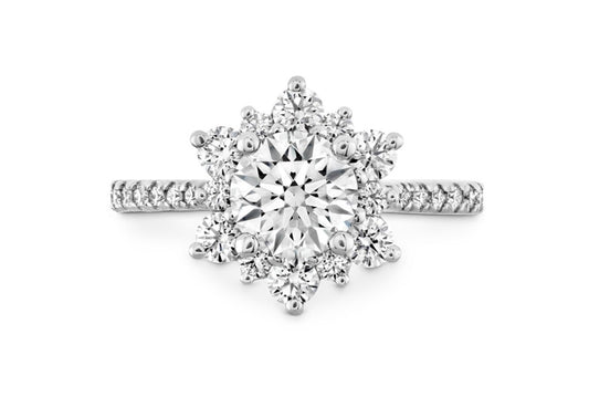 DELIGHT LADY DI HALO - PLATINUM - .33ct CENTER