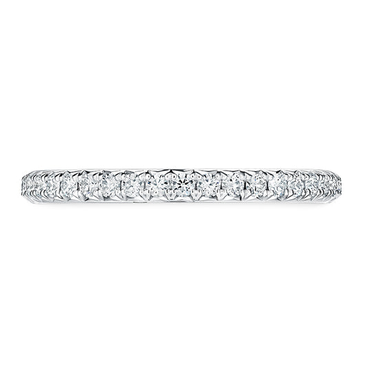 VELA FRENCH CUT PAVE BAND - PLATINUM