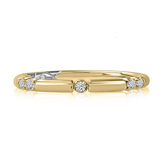 Thin Diamond Stackable Band with Spaced Out Diamonds