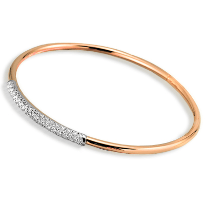 Bangle in 18k Gold with Diamonds - Simon G. Jewelry