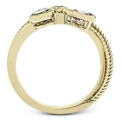 Color Ring in 18k Gold with Diamonds - Simon G. Jewelry