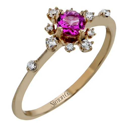 Garden Gemstone Ring In 18k Gold with Diamonds - Simon G. Jewelry