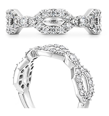 OPEN REGAL DIAMOND BAND - WHITE GOLD - .51ct