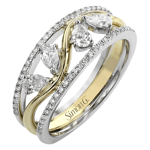 Right Hand Ring in 18k Gold with Diamonds - Simon G. Jewelry