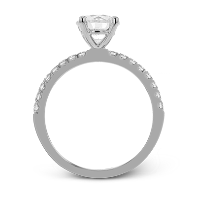 Round - Cut Engagement Ring In 18k Gold With Diamonds - Simon G. Jewelry