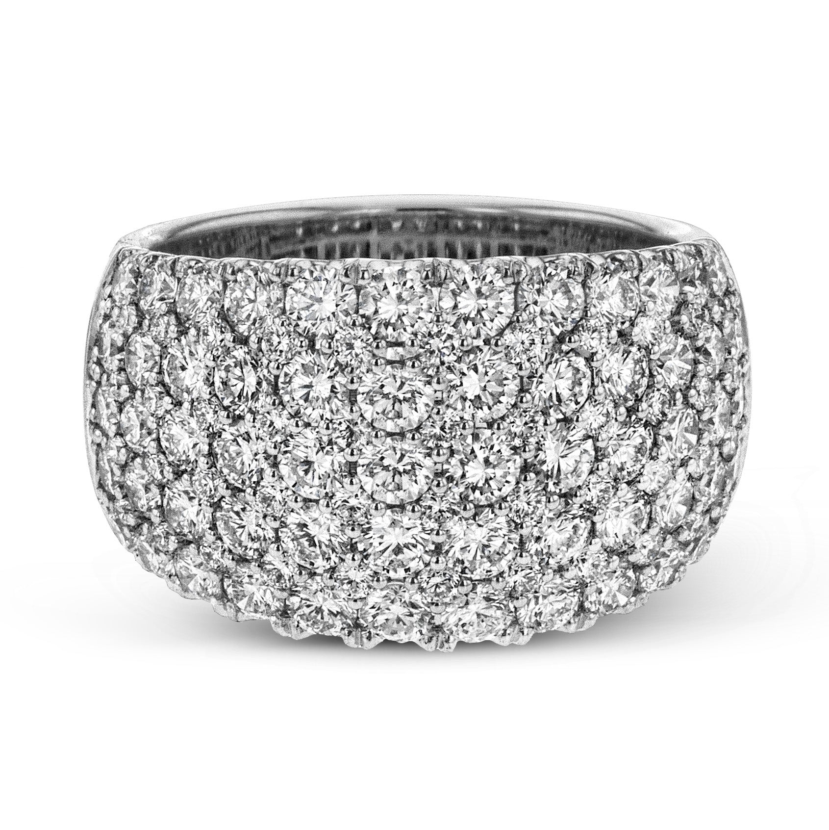 Simon - Set Anniversary Ring In 18k Gold With Diamonds - Simon G. Jewelry