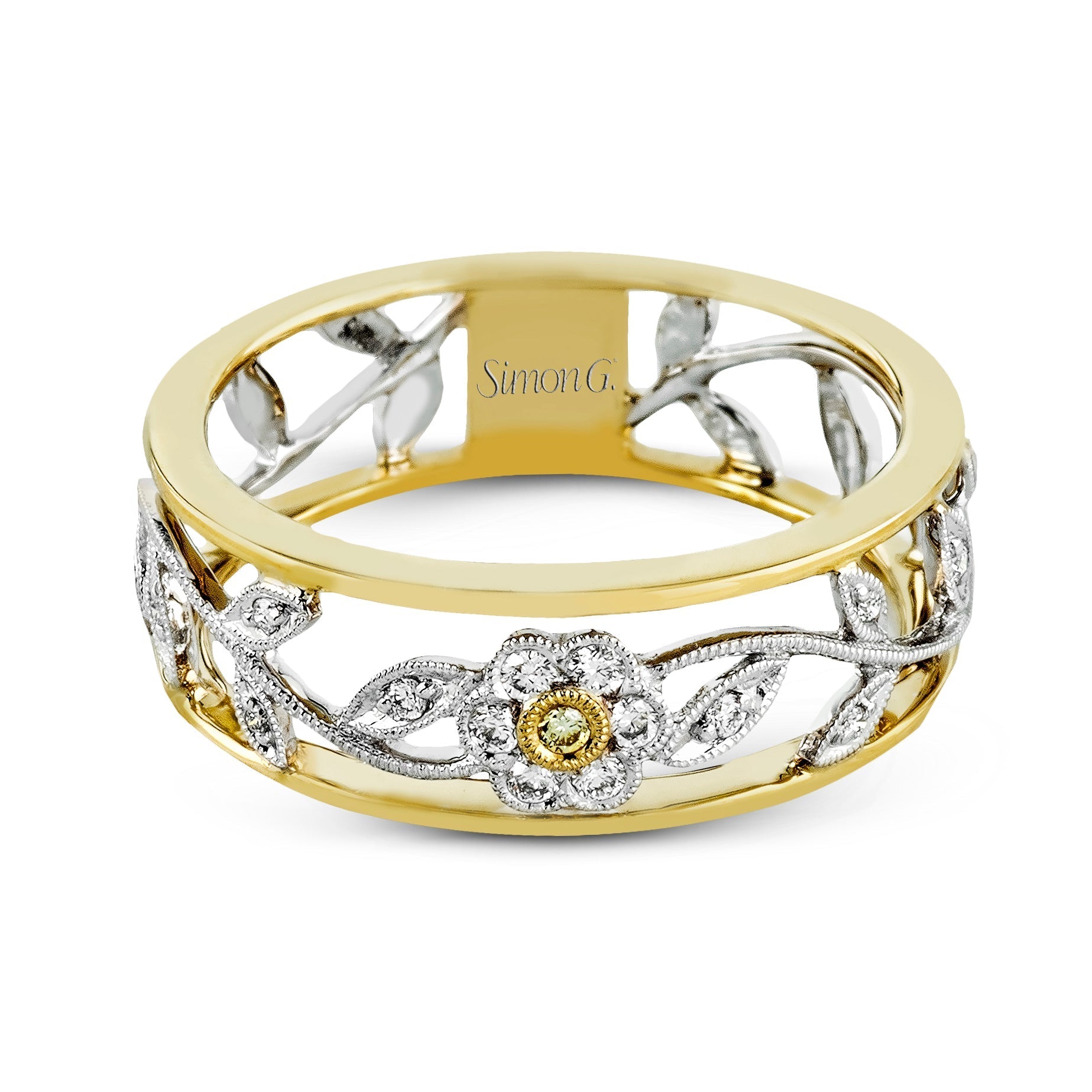 Trellis Fashion Ring In 18k Gold With Diamonds - Simon G. Jewelry