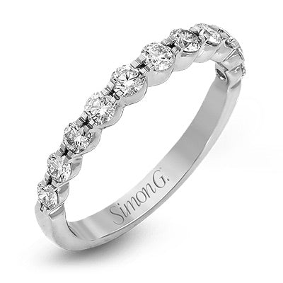 Wedding Band in 18k Gold with Diamonds - Simon G. Jewelry